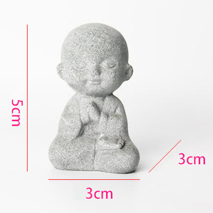 Buddha Stones Meditation Prayer Buddha Statue Compassion Home Decoration - 3*3*5cm - image 5