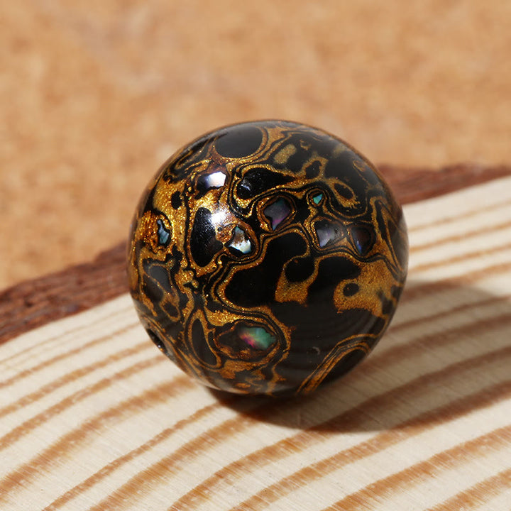 Buddha Stones Natural Multicolored Lacquer Beads Calm Bracelet - image 11