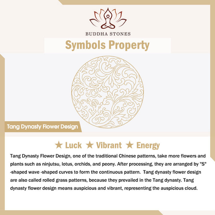 Buddha Stones 925 Sterling Silver Retro Tang Dynasty Flower Design Luck Adjustable Ring - image 8