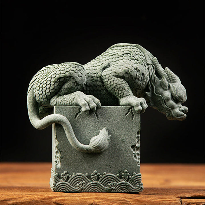 Buddha Stones Feng Shui Standing Sitting Dragon Success Luck Home Decoration - image 16
