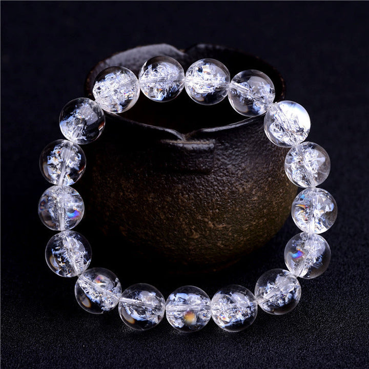Buddha Stones Natural White Crystal Protection Healing Bracelet - image 2