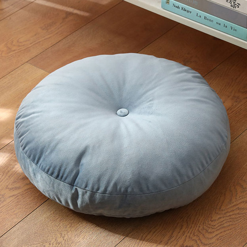 Buddha Stones Lotus Simple Pattern Linen Meditation Seat Cushion Home Living Room Decoration - Detachable - Approx. 40cm × 10cm (slight variation possible) - PowderBlue - image 28