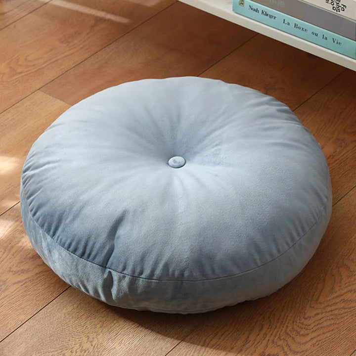 Buddha Stones Lotus Simple Pattern Linen Meditation Seat Cushion Home Living Room Decoration - Detachable - Approx. 40cm × 10cm (slight variation possible) - PowderBlue - image 28