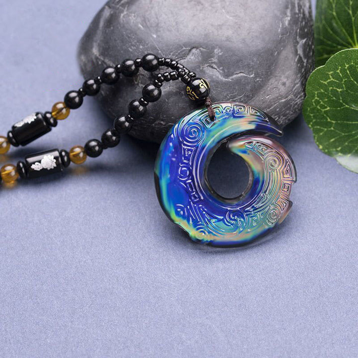 Color-Changing One's Luck Improves Design Pattern Liuli Crystal Necklace Pendant - image 7