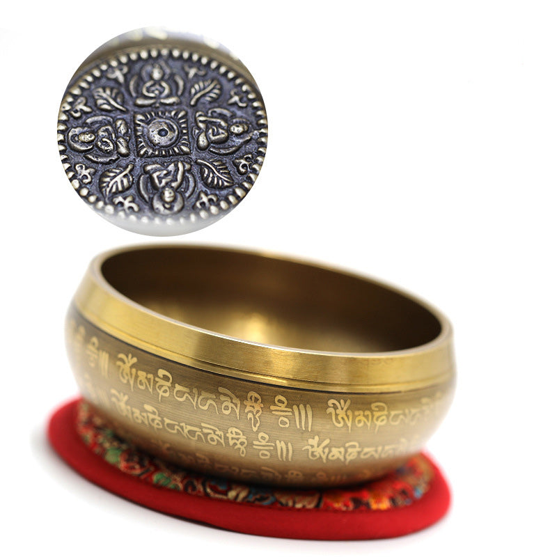 Buddha Stones Tibetan Sound Bowl Handcrafted for Yoga Mindfulness and Meditation Singing Bowl Set - image 9