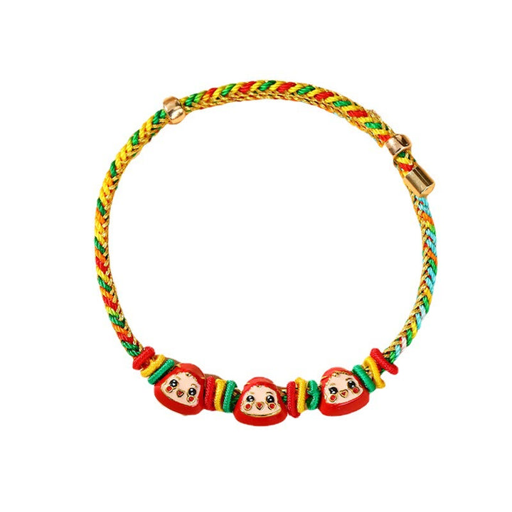 Buddha Stones Colorful Rope Zongzi Pattern Luck Handmade Child Adult Bracelet - image 7