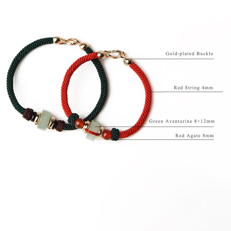 Buddha Stones Tibetan Green Aventurine Luck Braid String Bracelet - image 12