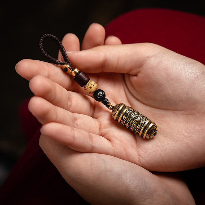 Heart Sutra Copper Key Chain - image 3
