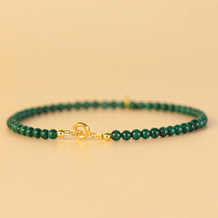 Buddha Stones Natural Malachite Elephant Anti-Anxiety Charm Bracelet - image 10