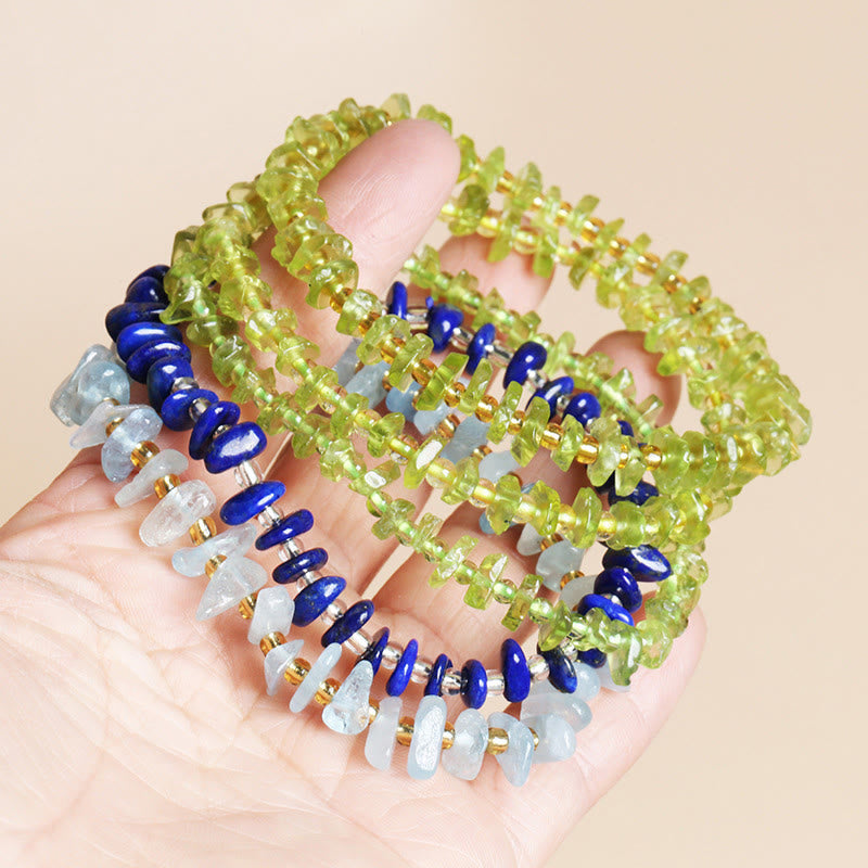 Buddha Stones Natural Irregular Shape Stone Crystal Meditation Balance Bracelet - image 15