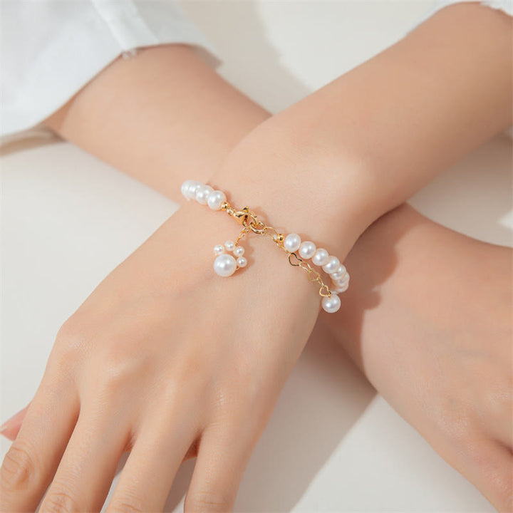 Buddha Stones Pearl Cat Paw Healing Chain Bracelet - image 3