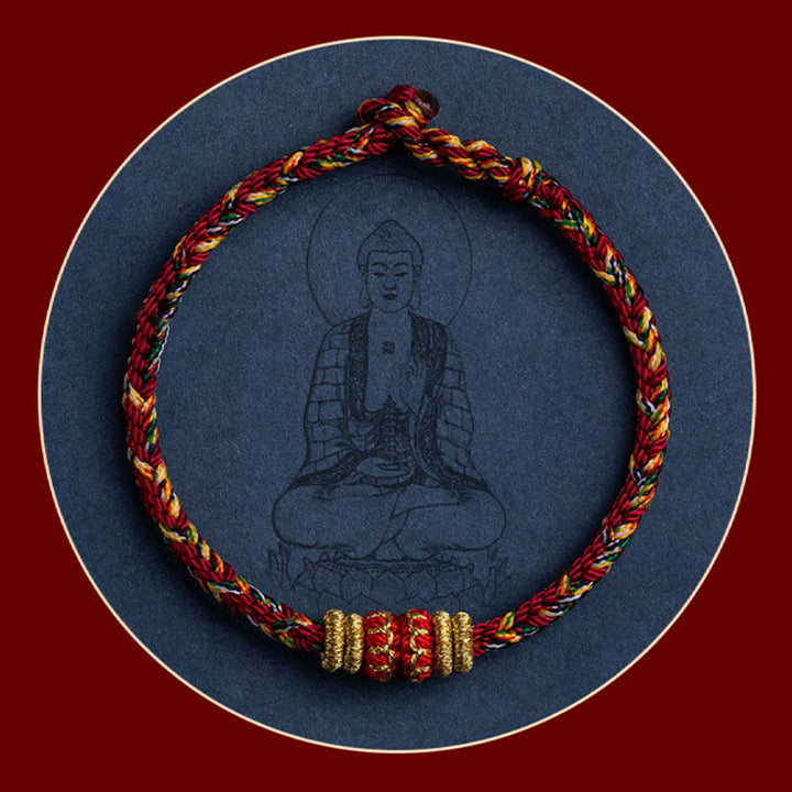 Buddha Stones Tibet Handmade Chinese Zodiac Natal Buddha Luck Strength Braided String Bracelet - image 29