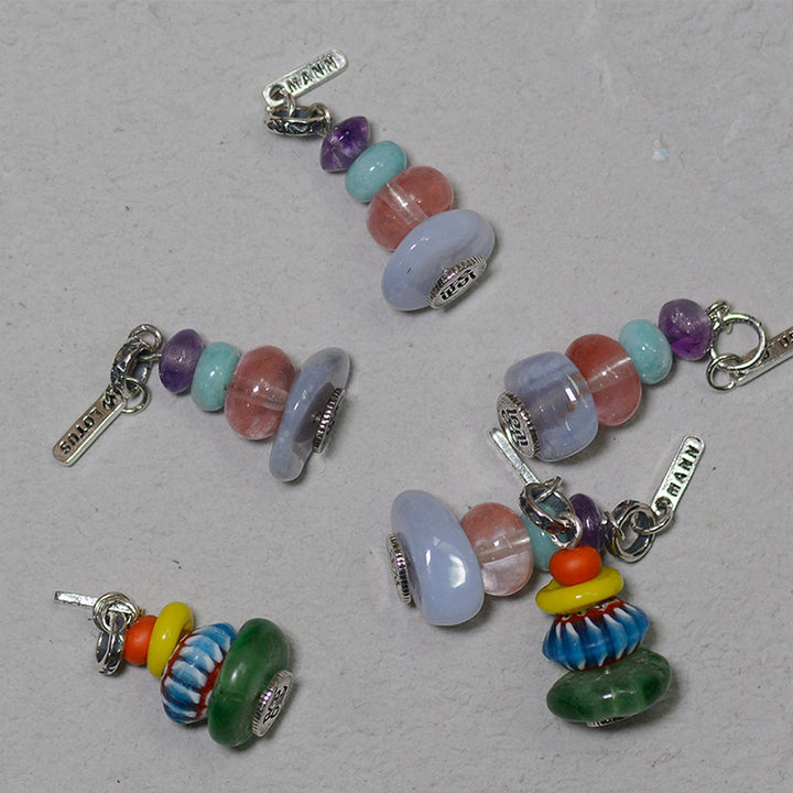 Buddha Stones Zen Cairn Labradorite Various Crystals Calm Pendant Necklace - image 3