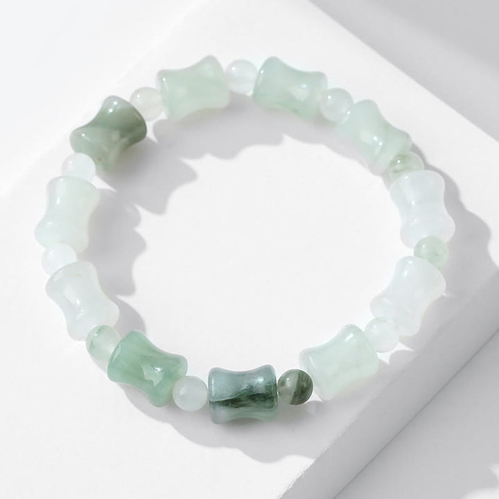 Buddha Stones Jade Coconut Shell Bamboo Pattern Abundance Luck Bracelet - image 8