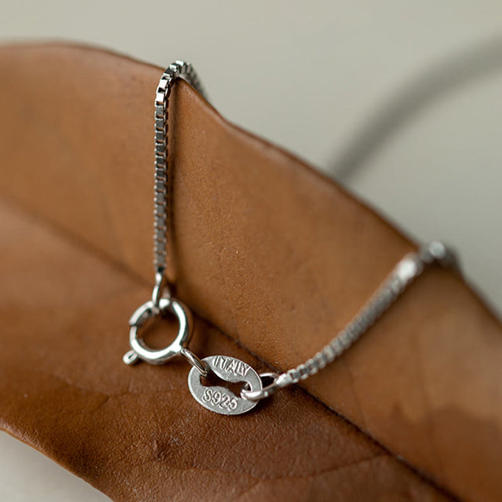 Buddha Stones 999 Sterling Silver Peace And Joy Fu Character Luck Fortune 925 Sterling Silver Chain Necklace Pendant - image 3