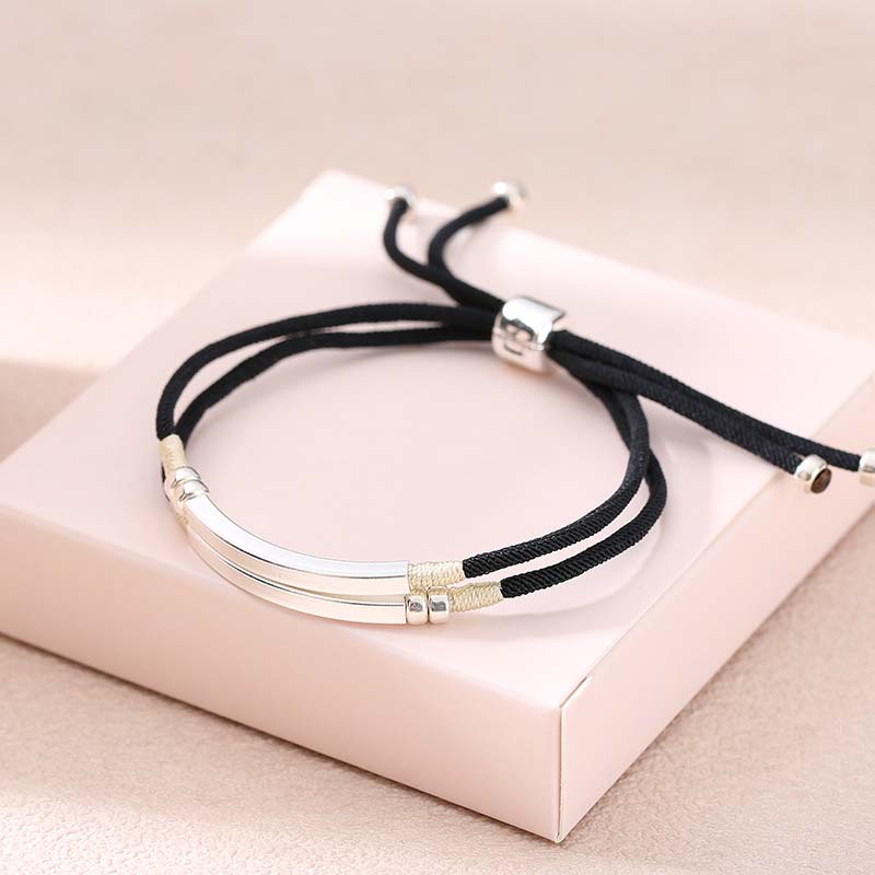 Buddha Stones 925 Sterling Silver Red String Layered Braid Bracelet - Black(Bracelet Size 22cm) - image 6