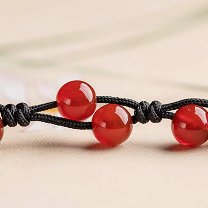 Buddha Stones Red Agate Moss Agate Cinnabar Calm Bracelet - image 7