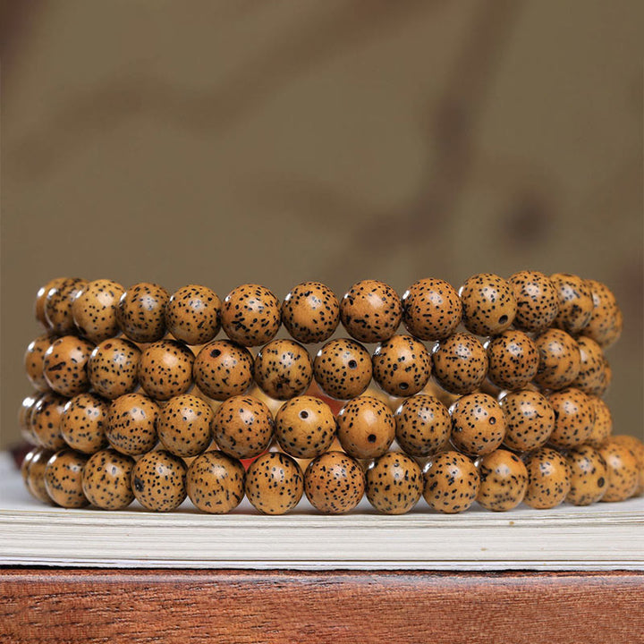 Buddha Stones 108 Mala Beads Bodhi Seed Red Agate Auspiciousness Bracelet - image 2