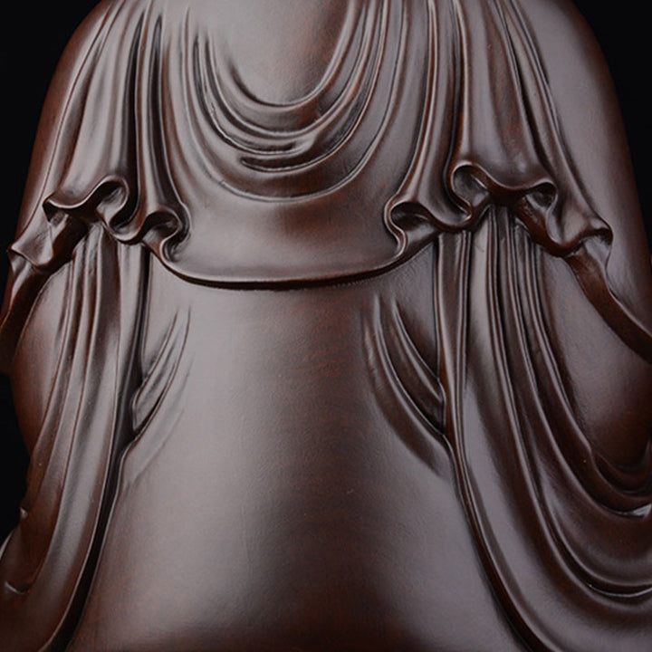 Buddha Stones Avalokitesvara Ebony Lotus Harmony Blessing Home Decoration - image 6