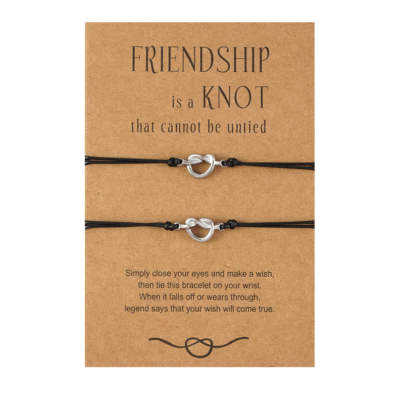 Buddha Stones Friendship Best Friend Gift String Bracelet - Silver - 2Pcs - image 2