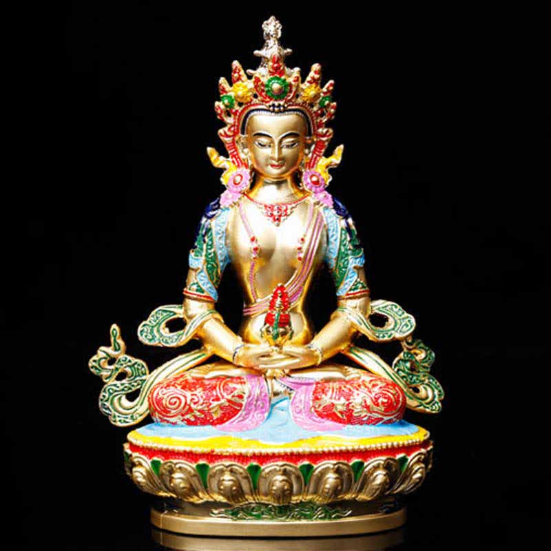 Buddha Stones Longevity Buddha Figurine Serenity Statue Home Decoration - image 1