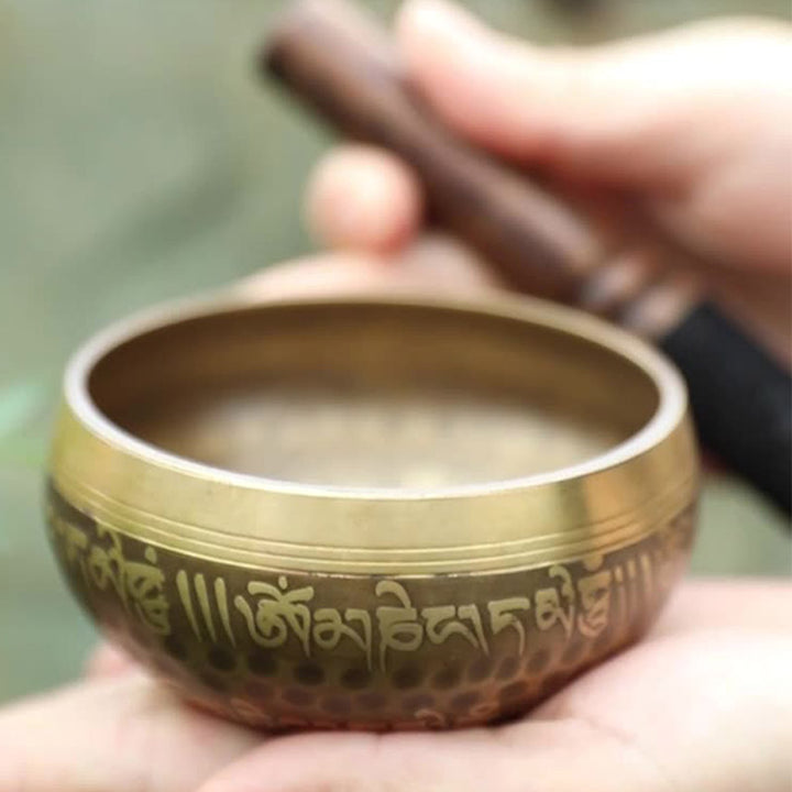Tibetan Sound Bowl Handcrafted for Yoga and Meditation Singing Bowl Set - image 2