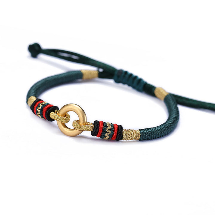 Buddha Stones FengShui Lucky Red String Couple Bracelet - Green (Bracelet Size 14+10cm) - image 6