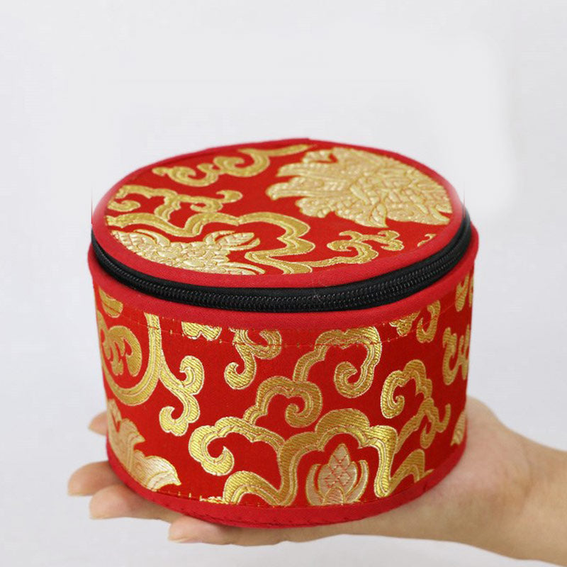 Buddha Stones Tibetan Singing Bowl Storage Bag with Zipper Closure Decoration - image 1