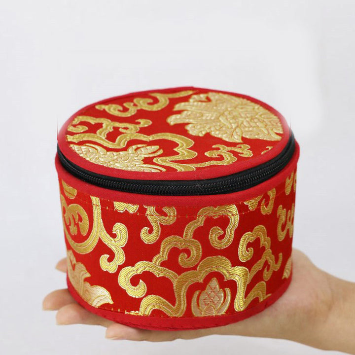 Buddha Stones Tibetan Singing Bowl Storage Bag with Zipper Closure Decoration - image 1