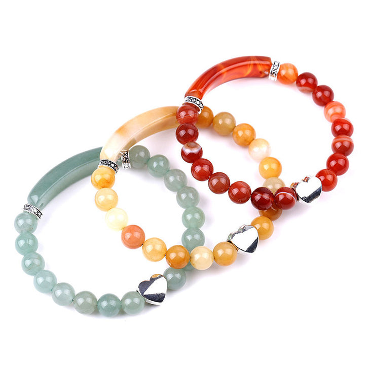 Buddha Stones Natural Crystal Beads Unisex Heart Bracelet - image 3