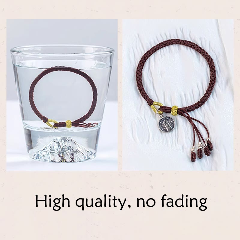 Buddha Stones Handmade 925 Sterling Silver Five Directions Gods of Wealth Luck Protection String Braid Bracelet - image 12
