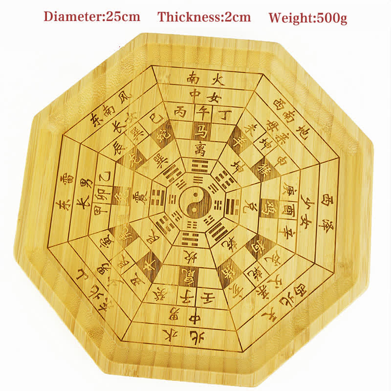 Feng Shui Bamboo Bagua Map Harmony Energy Map - 12 Chinese Zodiac 25cm - image 33