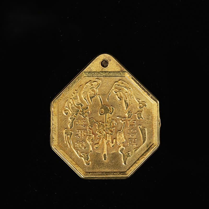Buddha Stones Feng Shui Bagua Map Copper Balance Energy Map - image 6