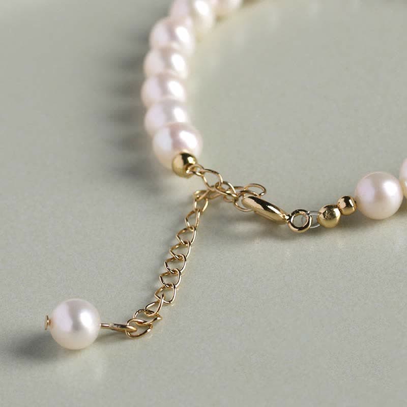 Buddha Stones Natural Pearl Hetian Jade Happiness Healing Bead Bracelet - image 7