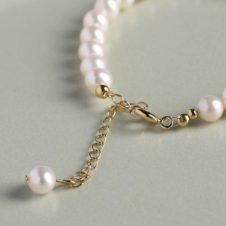 Buddha Stones Natural Pearl Hetian Jade Happiness Healing Bead Bracelet - image 7