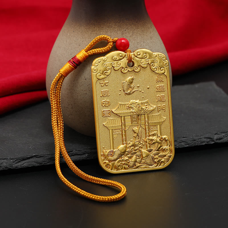 Buddha Stones Feng Shui Auspicious Star Wenchang Pen Pagoda Koi Fish Car Hanging Decoration - image 1