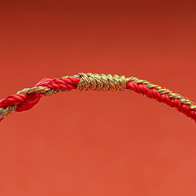 Buddha Stones Handmade Chinese Zodiac Rabbit Rooster Rat Horse Dragon Protection Braid String Bracelet - image 4