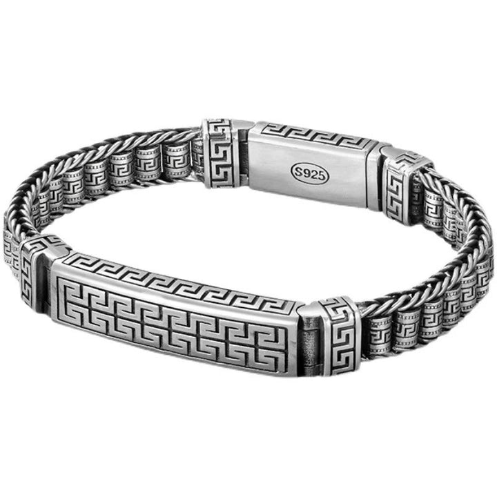 Buddha Stones Vintage Lines Pattern Balance Rotatable Bracelet - image 4
