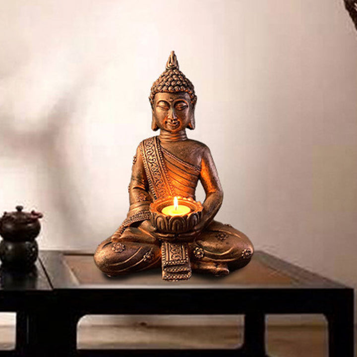 Buddha Stones Tibetan Buddha Blessing Decoration Candlestick - image 2