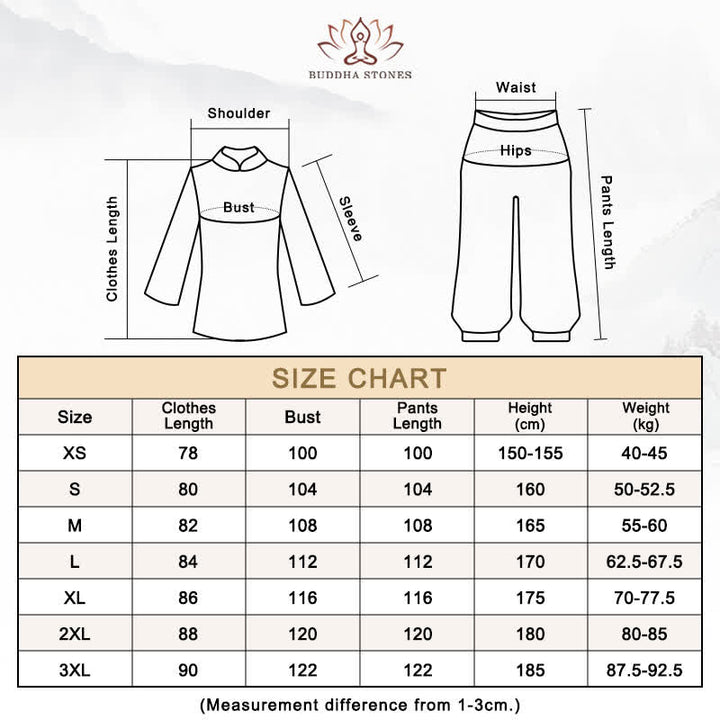 Buddha Stones Auspicious Clouds Gradient Meditation Prayer Spiritual Zen Tai Chi Qigong Practice Women's Clothing Set - image 17