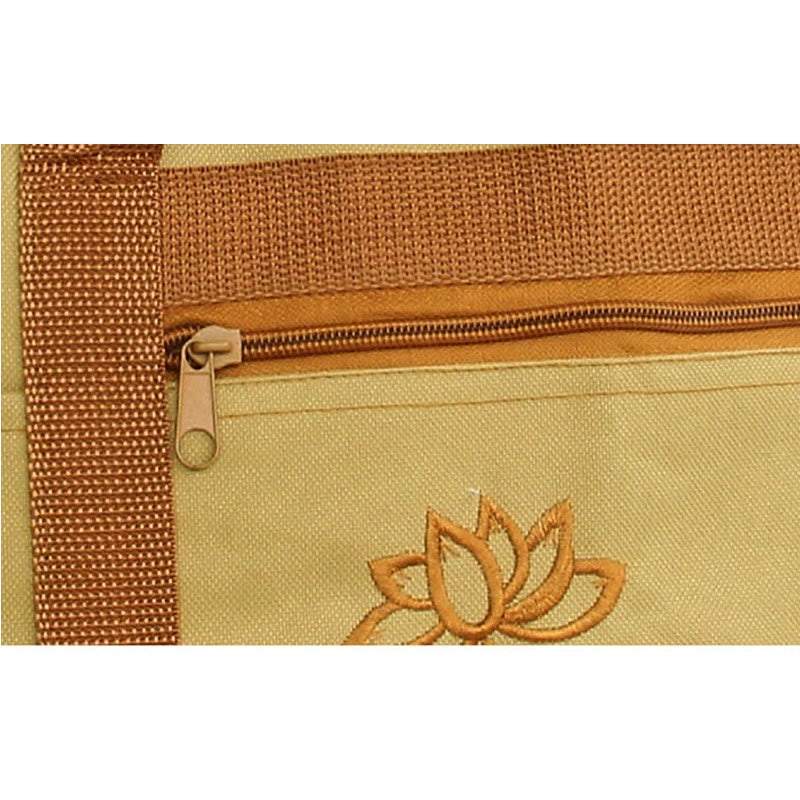 Spiritual Mind Practice Lotus Embroidery Pattern Canvas Shoulder Bag Tote Bag - image 5