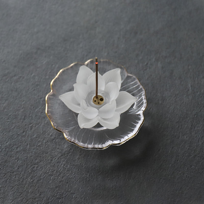 Buddha Stones Mini Lotus Liuli Crystal Healing Meditation Stick Incense Burner - image 11