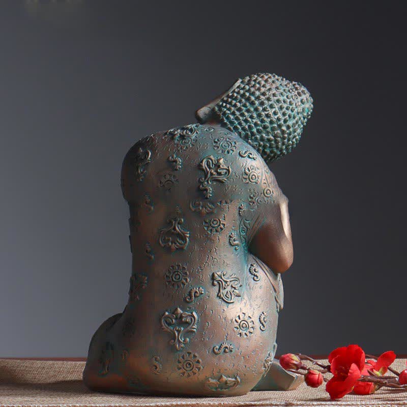 Buddha Stones Tibetan Meditating Buddha Serenity Resin Statue Decoration - image 2