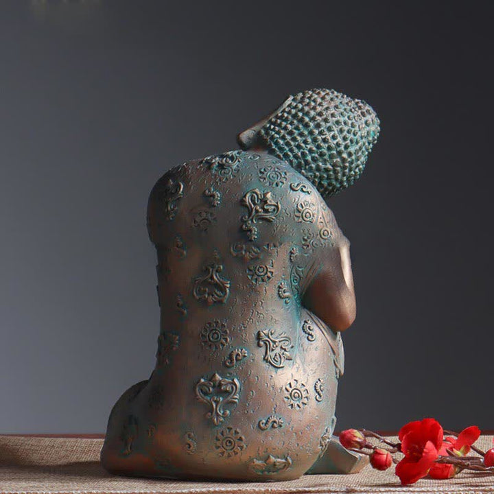 Buddha Stones Tibetan Meditating Buddha Serenity Resin Statue Decoration - image 2