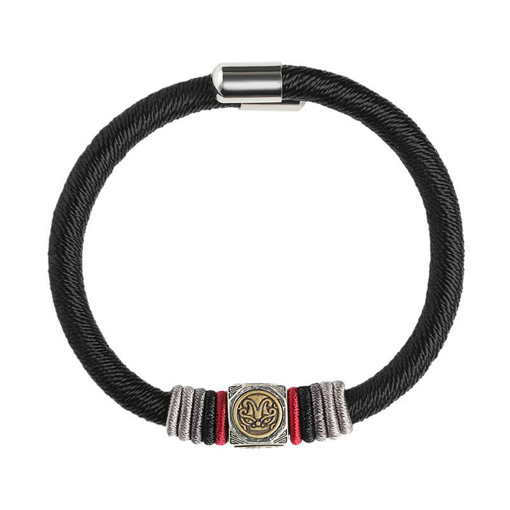 Buddha Stones 925 Sterling Silver Perfect Knot King Kong Knot Faith Strength Bracelet - image 9