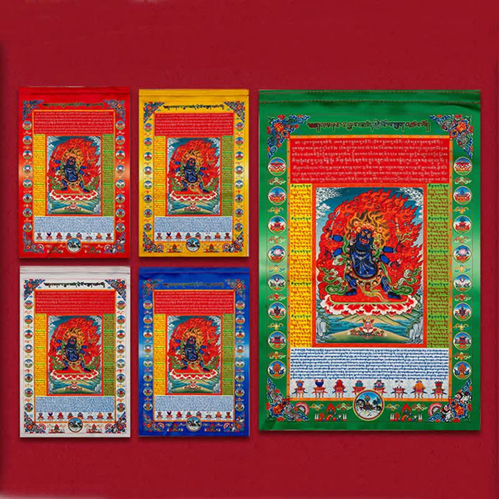 Buddha Stones Tibetan 10 Colors Windhorse Buddha Healing Auspicious Outdoor Prayer Flag - image 15