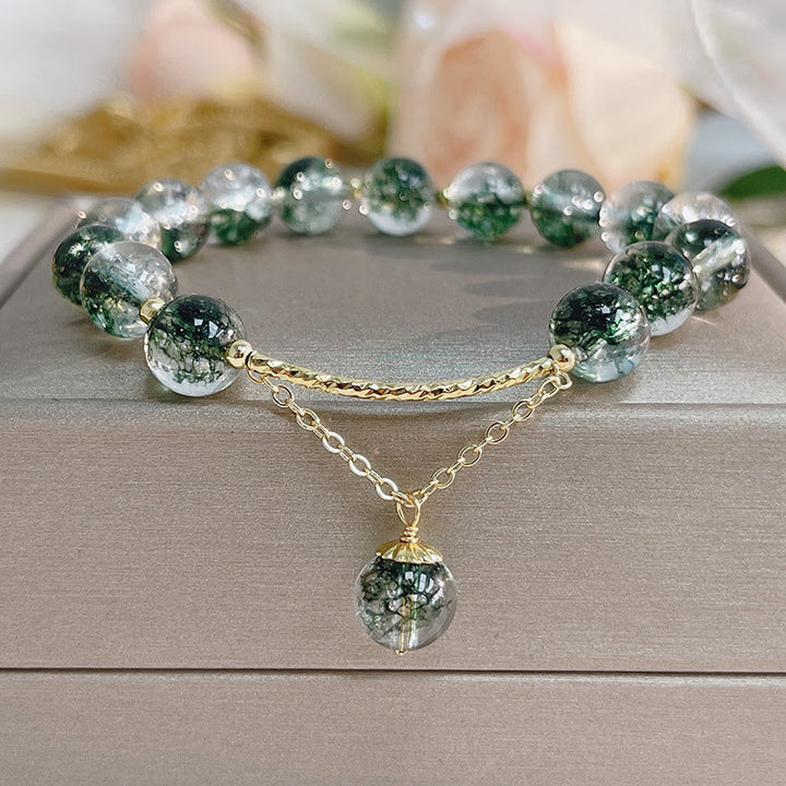 Buddha Stones Green Phantom Crystal Confidence Charm Bracelet - Green Phantom(Self-acceptance♥Confidence) - image 0