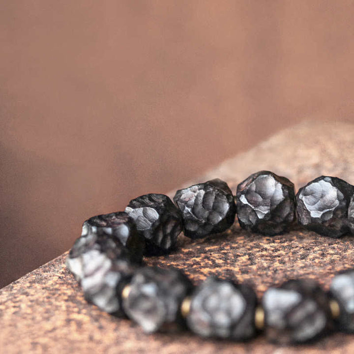 Buddha Stones Ebony Wood Copper Peace Balance Couple Bracelet - image 7