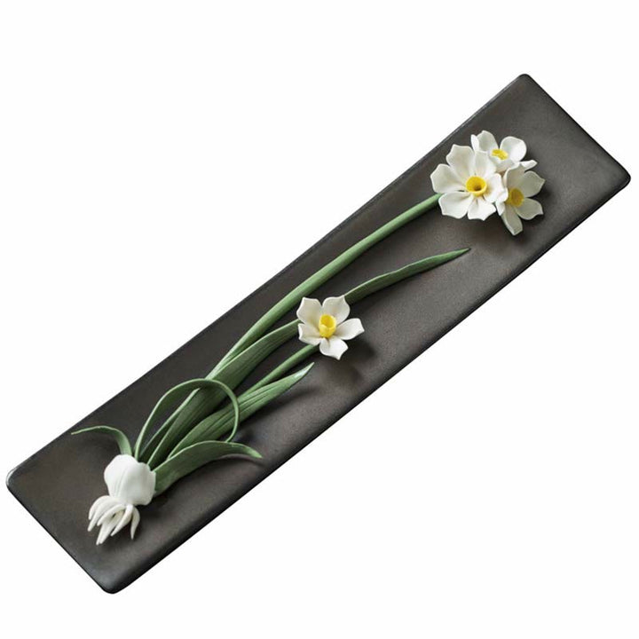 Buddha Stones Lotus Peony Rose Flower Ceramic Spiritual Incense Burner - image 9