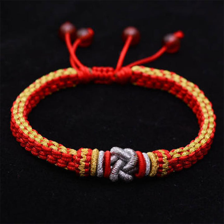 Buddha Stones Colorful Rope True Love Knot Luck Handmade Bracelet - image 15